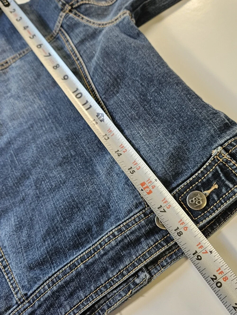 The Children's Place long sleeve distressed denim jacket